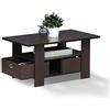 Furinno Tavolino da caffè con Cassetto, 39.62 x 48.01 x 80.01 cm