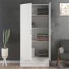 Dmora - Guardaroba 2 ante Audette, Mobile camera da letto, Cabina armadio portabiti, Armadio appendiabiti, 79x36 h170 cm, Bianco