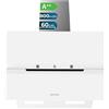 Cecotec Cappa Aspirante 60 cm Vetro Temperato. Bolero Flux DT 608010 Glass White A++ 210W, Cappa 60cm vetro bianco, Flusso d'Aria 800m3/h, A++, Elettronico, LED, Carbonio Ø176, alluminio 5 strati
