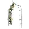 BAKAJI Arco da Giardino Supporto per Rose Piante Rampicanti in Metallo 140-170 x 38 x 240H cm Colore Verde Scuro