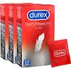 Durex Sensorsecht Ultra Preservativi - 20% punta più sottile inumidita con gel siliconico, trasparente, odore gradevole - 10 pezzi (confezione da 3)