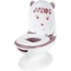 Bebeconfort Vasino Bambini, Mini WC per bambini 1-4 anni, 0-20 kg, Suono Sciacquone, Paraspruzzi, Vaschetta Rimovibile, Facile da pulire, Piedino in gomma, Orsetto, color Lavanda
