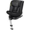Foppapedretti Seggiolino Auto Iturn I-Size, Seduta Girevole a 360°, per bambini da 40 a 150 cm di altezza, 0-12 anni, conforme ECE R129, Fissaggio Dualfix (Isofix e non), Safe Body Protection, Nero
