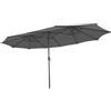 G.T.R. Ombrellone duo-lounge grigio 2,7x4,6