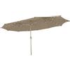 G.T.R. Ombrellone duo-lounge Led tortora 2,7x4,6