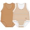 J Bimbi Summer - Bipack Body Neonato 0-36 Mesi colore Caramello, 2 body
