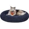 Feandrea Cuccia Cane Interno, Cuccia per Cani, Lettino per Animali Domestici a Ciambella, Cuscino Sfoderabile e Lavabile, Tappeto di Peluche, Diametro 140 cm, Grigio Scuro PGW044G02