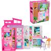 Barbie - Casa Delle Vacanze, Playset Con 4 Aree Di Gioco E 11 Accessori Decorati
