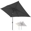 Doppler Parasole Jack 300x200cm in grigio I rettangolare per balcone e terrazza I a manovella I da giardino inclinabile