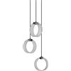 Osram Decor Circle Lampada a sospensione decorativa a 3 luci, PL, 20 W, 1300 lm, 3000 K/4200 K/6500 K, bianco caldo/bianco freddo/luce diurna, interruttore Click-CCT, IP20, in plastica, nero, LED non