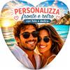 SeeSee Cuscino Personalizzato con Foto e Testo a Forma di Cuore 20x20 cm con Stampa Fronte e Retro Personalizzabile e Imbottitura Inclusa - Idea Regalo Uomo e Donna Compleanno - Made in Italy