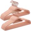SONGMICS Grucce Appendiabiti in Velluto, 30 Pezzi, Salvaspazio e Antiscivolo, Porta Cravatte, Gancio Girevole a 360°, Spesso 0,6 cm, Largo 43,5 cm, Cappotti Pantaloni, Rosa Corallo CRF21PK30