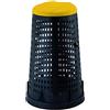Stefanplast Trespolo con Coperchio, Nero/Giallo, 53x53x87 cm