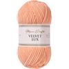 Utopia Crafts Velvet Lux - Filato di ciniglia grosso super morbido, per lavorare a maglia e uncinetto, 100 g (1, fiore albicocca)