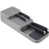 Joseph Joseph DrawerStore Organizer per Coltelli, contiene fino a 9 Coltelli, Organizzazione della Cucina e conservazione nei Cassetti - Compatto, Grigio