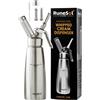RuneSol Sifone da Cucina Acciaio Inox 500ml Sifone Panna Montata con 3 Ugelli