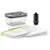 Bosch Set di conservazione sottovuoto MSZV6FSG1, pompa sottovuoto, contenitore in vetro sottovuoto da 1,2 l, sacchetto sottovuoto (3 x 1,2 l e 3,8 l), vetro borosilicato resistente alle temperature,