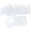 Supertool Guarnizione per cerniera per porta in vetro, guarnizione quadrata per cerniera, rondella di serraggio in metallo, parti di ricambio per porte in vetro per bagno doccia (trasparente)
