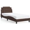 vidaXL Struttura letto senza materasso "Zadar" Marrone 100x200 cm Pelle finta