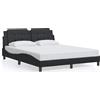 vidaXL Letto senza materasso "Zadar" Nero 160x200 cm Pelle finta