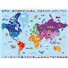 Nathan Puzzle Mappa del Mondo - 250 pezzi XXL Giocattolo educativo