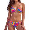 RELLECIGA Bikini Triangolo Donna, Motivo Floreale colorato., S