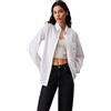 Calvin Klein Jeans Calvin Klein Donna Camicia Woven Label Relaxed Fit, Bianco (Bright White), S