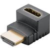 goobay 65744 Adattatore HDMI angolare 90 gradi/Contatti placcati oro/Angolo 90° / 8K @ 60 Hz, 4K @ 120 Hz / 48 Gbit/eARC, HDR
