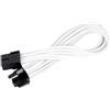 SilverStone SST-PP07-PCIW - cavo di estensione sleevato 8pin a PCI-E 6+2pin, 25cm, bianco