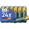 VARTA Pile AA, ricaricabili, confezione da 24, Recharge Accu Power on Demand, batteria ricaricabile, 2100 mAh Ni-MH, senza effetto memory, precaricate, pronte all'uso [Esclusivo su Amazon]