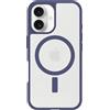 OtterBox Cover per iPhone 16 React Series MagSafe, resistente a shock e cadute fino, cover ultrasottile, testata a norme MIL-STD 810G, Trasparente/Viola
