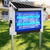 zechuan Zapper solare per insetti all'aperto, 4500 V, ricaricabile, impermeabile, con sensore a pannello solare, trappola elettrica per mosche, cavo da 3 m, zanzariera senza fili per patio e cortile