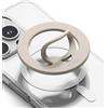 Ringke Dual Magnetic Silicone Ring, Compatibile con Custodie Magnetiche per Telefono, Supporto Magnetico Rimovibile per Telefono su Entrambi i Lati - Warm Gray