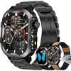 SGDDFIT 2,01'' AMOLED Smartwatch Uomo con Chiamate Bluetooth, 2025 Nuovo Orologio Fitness con 24/7 Monitor Temperatura Corporea Sonno e Cardiofrequenzimetro, SpO2, Orologio Sportivo 3ATM iOS Android (Marrone)