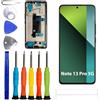 ERYNK Display LCD per Redmi Note 13 Pro 5G 2312DRA50C, 2312CRAD3C [con cornice][nessuna funzione di impronte digitali] [6.67] display LCD Touch Screen Digitizer con set di attrezzi