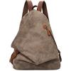 KL928 Zaino vintage in tela - Zaino da viaggio grande casual Zaino da viaggio all'aperto Zaini da trekking Borsa a tracolla per uomo Donna