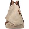 KL928 Zaino vintage in pelle PU - Grande zaino casual zaino da viaggio all'aperto zaino escursionismo, 6882-pu-kaki, Large, Zaino casual