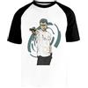 Newtee Yusuf Dikec Maglietta da Baseball Bianca Unisex Manica Corta Nera