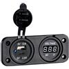 Osculati Voltmetro digitale e presa USB doppia A+C Osculati
