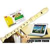 Voggenreiter Flauto in plastica per bambini dai 6 anni in su, con Flute Master (app software di apprendimento), impugnatura barocca, colore bianco crema, plastica, 1127