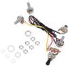 Bnineteenteam Interruttore a 3 Vie per Chitarra, Cablaggio Professionale con Prese 500K 2 Volumi 1 Tono per Basso Elettrico, Componenti Audio Premium for Musicisti Live Home Studio Riparazioni