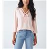 Sandro Blusa Sandro Renza Da Donna Piccola Sciolta Con Fiocco A V 3/4 Manica Pullover