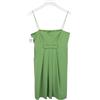 Moschino T0406 Abito Donna UK 12 Nastro Plissettato Maniche Cinghie Tasca Verde