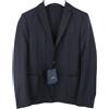 Zapa Giacca Uomo UK 42 Morbido 100% Lana Casual Navy senza Righe Intaglio Tasche