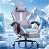 GTPLAYER Sedia da gioco, sedia da gioco, traspirante in tessuto di alta qualità, sedia ergonomica PC, regolabile e girevole con poggiapiedi, Viola