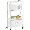 SoBuy Mobile microonde Carrello Cucina credenza Cucina salvaspazio FRG12-W (Bianco)