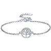 Lydreewam Albero Della Vita Bracciale Donna Argento Sterling 925 con Scatola Regalo, Regolabile 16+3cm
