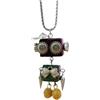 MotiveTech Collana Lunga con Ciondolo Robot Fatto a Mano per Donne E Ragazze, Accessorio di Moda, Verde