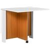 Tavolo Da Pranzo Allungabile, Design Moderno, Tavolo Pieghevole Salvaspazio Con Ruote 120 × 80 × 73cm