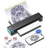 Phomemo M08F Stampante Per Tatuaggi Termica Tattoo con 10 Carte di Trasferimento, Stampante Stencil Tattoo Compatibile Con il Telefono, Tablet e PC per Artisti e Principianti, Nero Blu